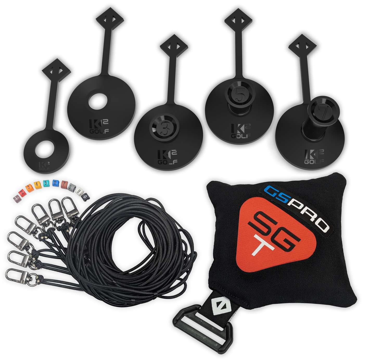 BUNDLE RANGE TOKEN (1,2,3,5,7) & TETHER PACK (Anchor, 8 Bungee Cords and 8 Swivel Clips)