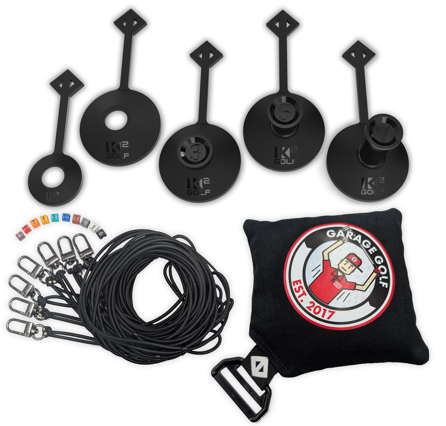 BUNDLE RANGE TOKEN (1,2,3,5,7) & TETHER PACK (Anchor, 8 Bungee Cords and 8 Swivel Clips)