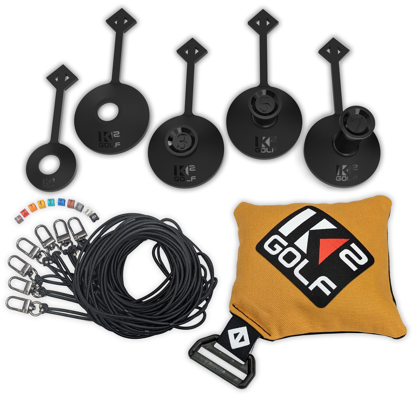 BUNDLE RANGE TOKEN (1,2,3,5,7) & TETHER PACK (Anchor, 8 Bungee Cords and 8 Swivel Clips)