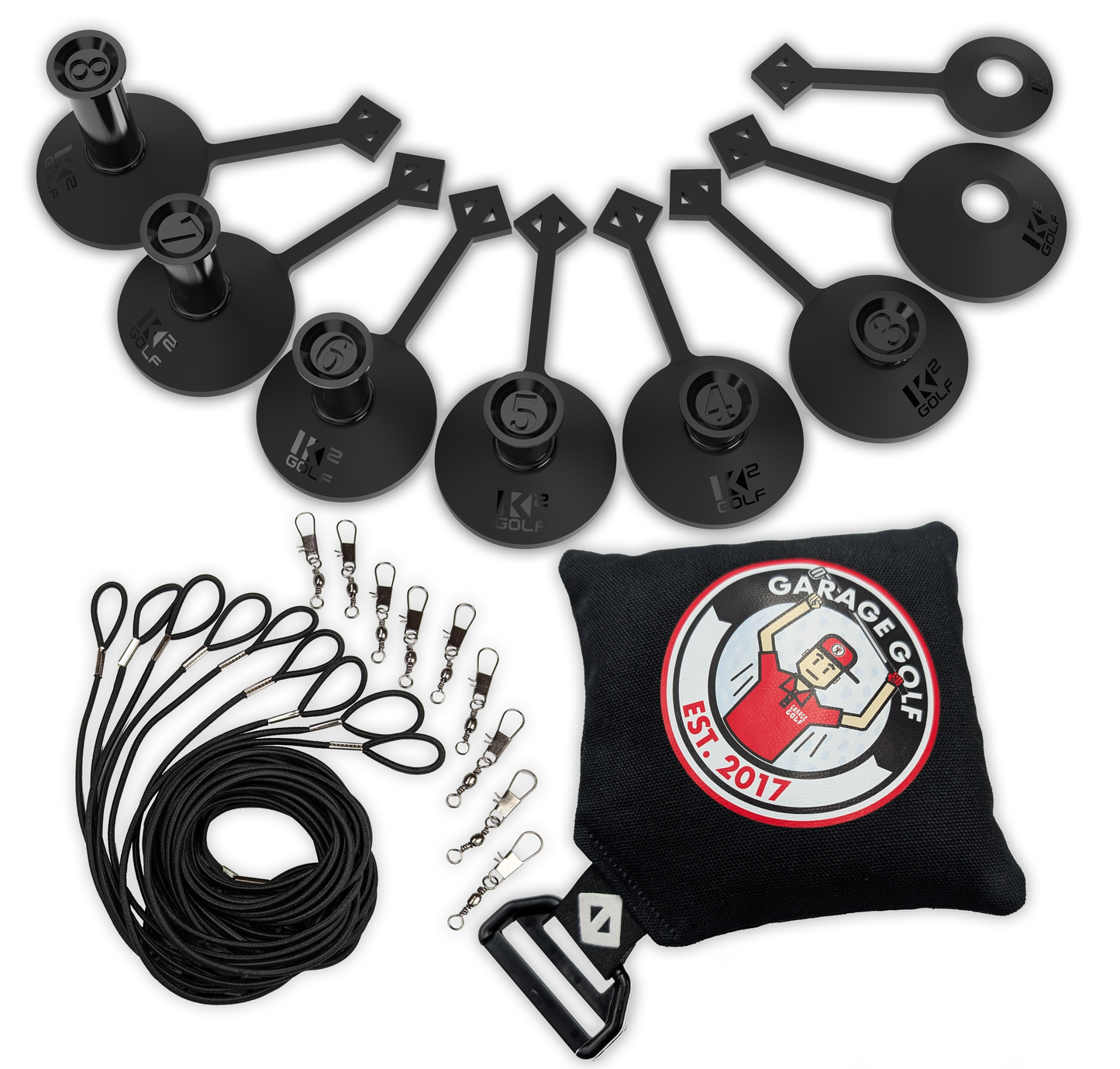 BUNDLE STANDARD SET (#1 - #8) & TETHER PACK (Anchor, 8 Bungee Cords and 8 Swivel Clips)