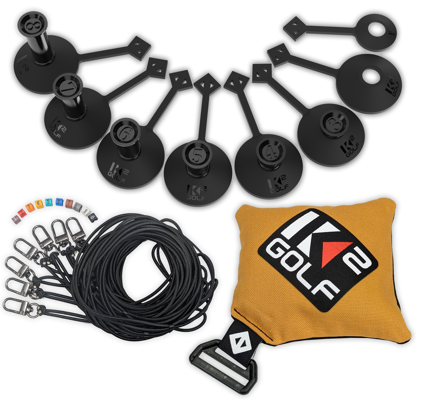 BUNDLE STANDARD SET (#1 - #8) & TETHER PACK (Anchor, 8 Bungee Cords and 8 Swivel Clips)