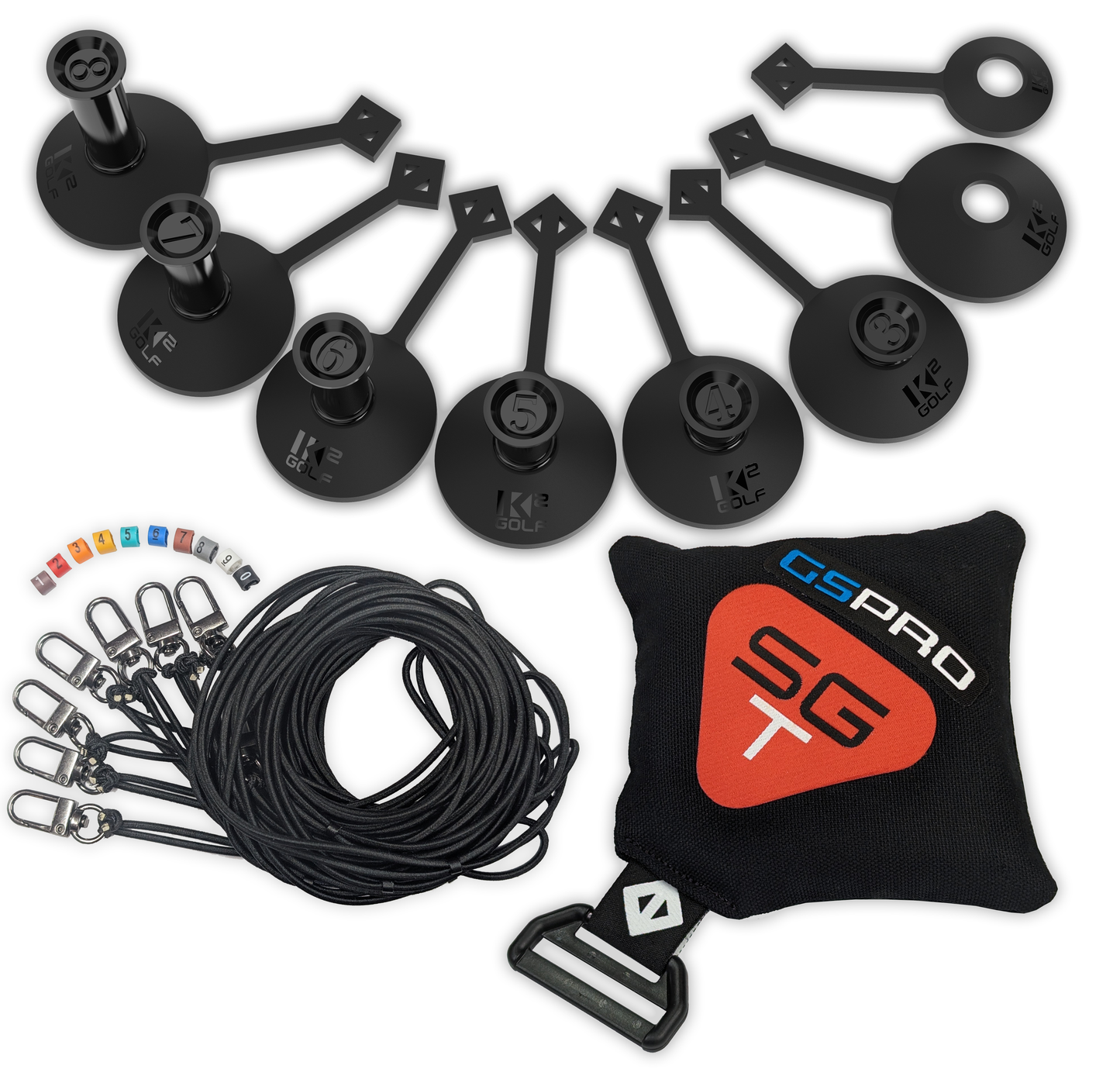 BUNDLE STANDARD SET (#1 - #8) & TETHER PACK (Anchor, 8 Bungee Cords and 8 Swivel Clips)