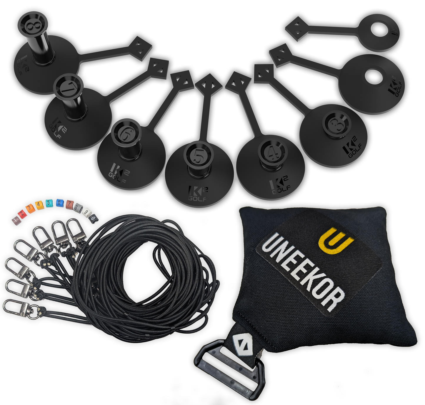 BUNDLE STANDARD SET (#1 - #8) & TETHER PACK (Anchor, 8 Bungee Cords and 8 Swivel Clips)